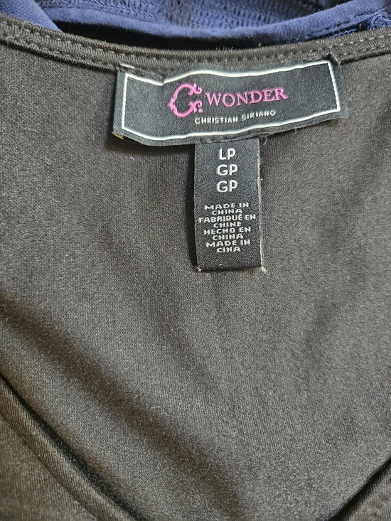 C Wonder by Christian Siriano Tiered Maxi Dress Black Sz LP - Picture 4 of 5